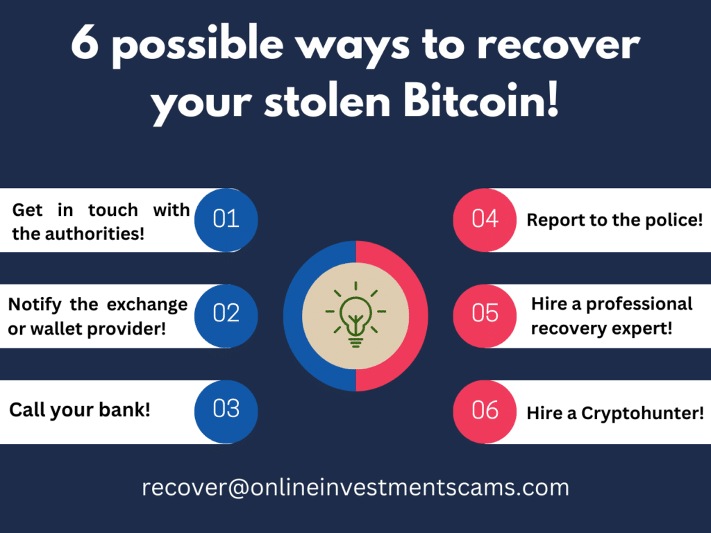 6 possible ways to recover your stolen Bitcoin